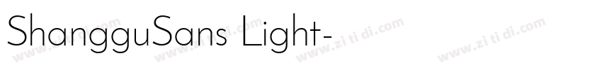 ShangguSans Light字体转换 ShangguSans Light字体转换